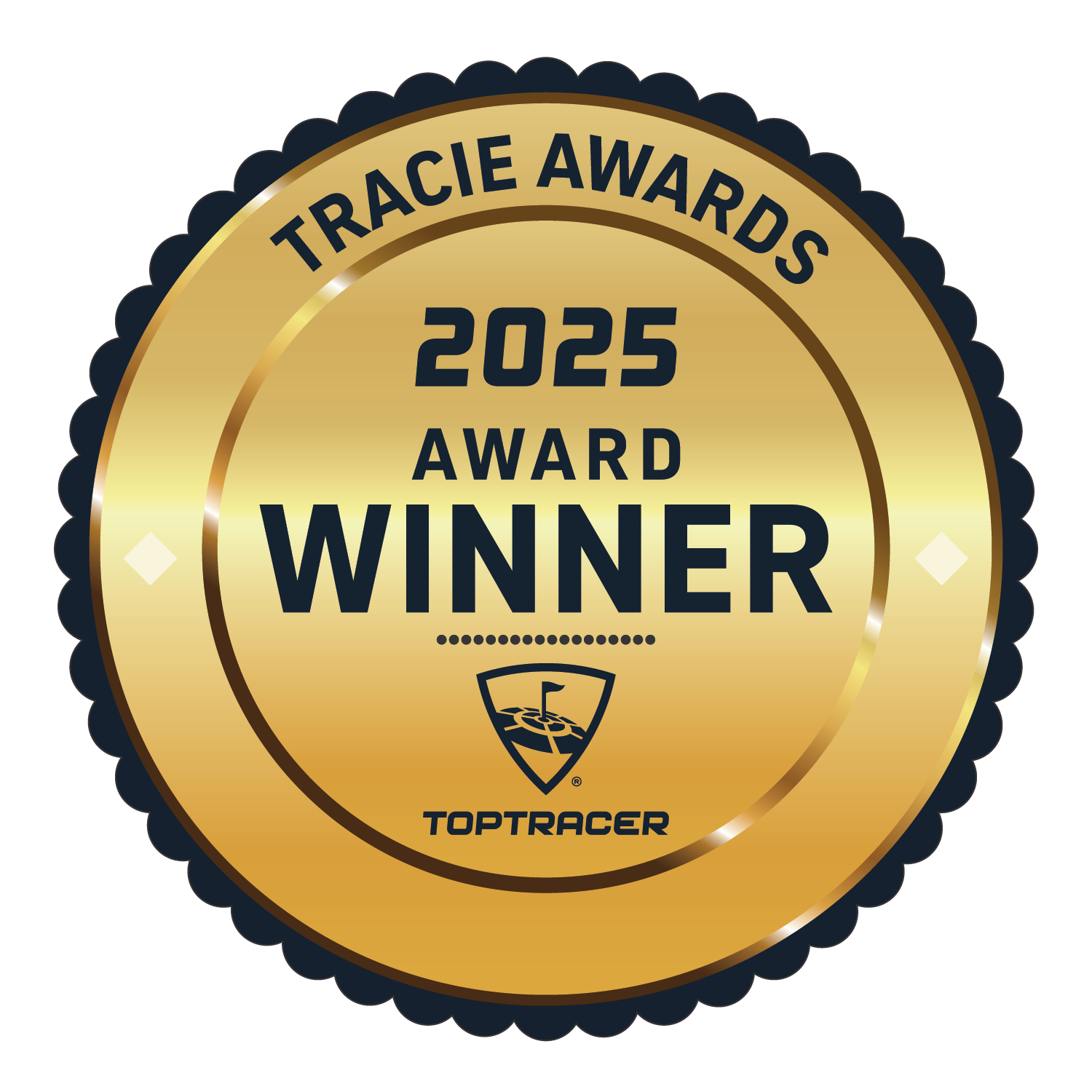 2025 Toptracer Tracie Award Winner badge